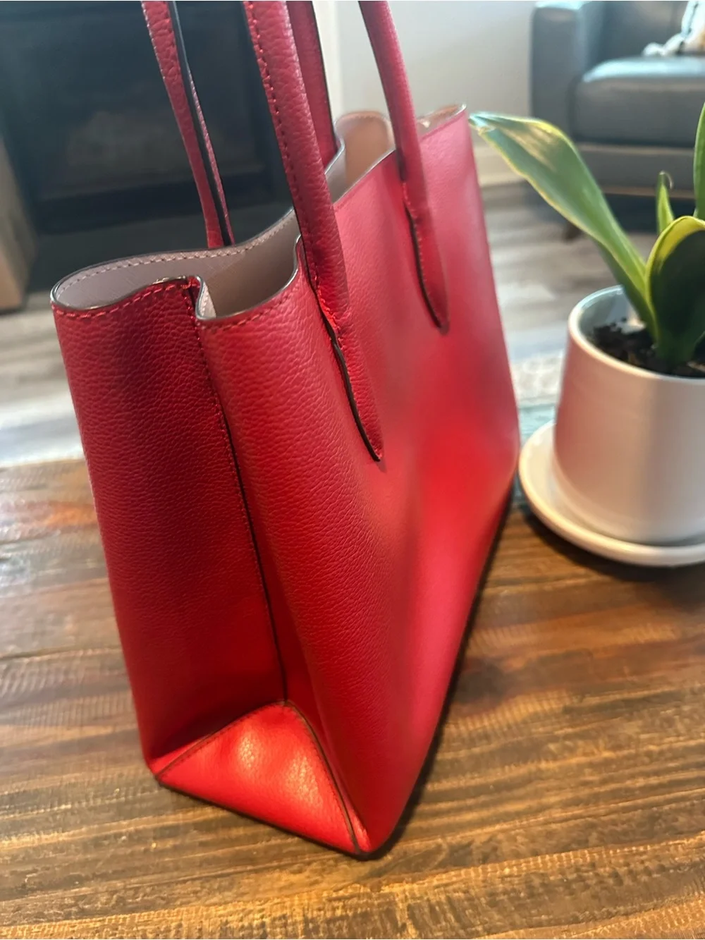 Kate Spade Eva Medium Red Leather Satchel WKRU5696